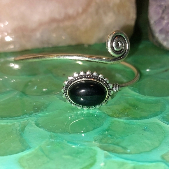 Jewelry - Black Onyx Adjustable Bangle